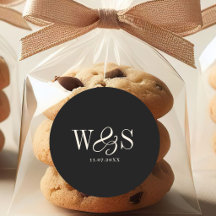 Elegantes parejas de bodas negros iniciales