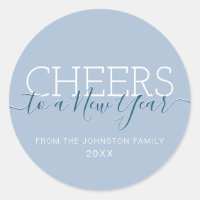 Elegantes víveres azules a Año Nuevo