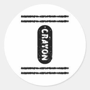 Pegatina Redonda Elegir cualquier color Crayon Box Halloween Costum
