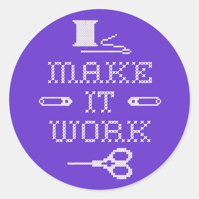 Pegatina Redonda Elegir la moda de color de fondo (Anverso)