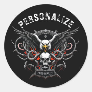 Pegatina Redonda Elemento de Decal de banda de rollo Metalizado pes