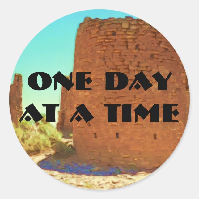 Pegatina Redonda Elemento de la Tierra ODAT (Anverso)