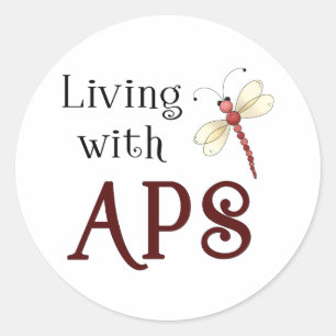 Pegatina Redonda Elementos de sensibilización de APS