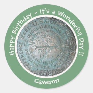 Pegatina Redonda Elementos Fiestas de referencia de la montaña de S