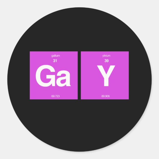 PEGATINA REDONDA ELEMENTOS GAY (Anverso)