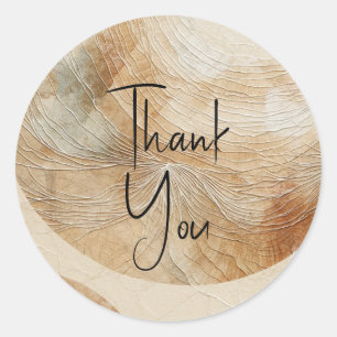 Pegatina Redonda Elementos Naturales Neutrales Airy Bohemian Boho