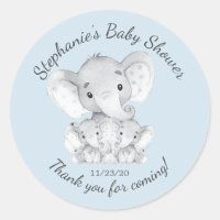 Elephant Jungle Animals Twins Baby Shower Favor