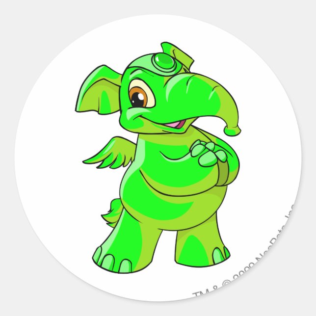 Pegatina Redonda Elephante Gslow.Pn (Anverso)