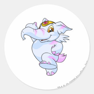 Pegatina Redonda Elephante Striped