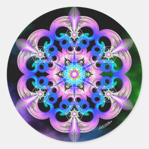 Pegatina Redonda Elevar las frecuencias