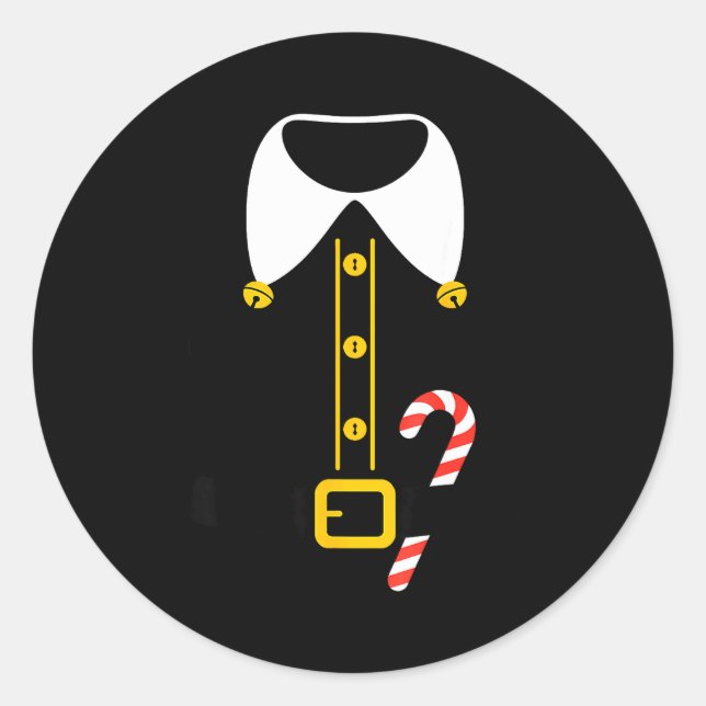 Pegatina Redonda Elf Costume  (Anverso)