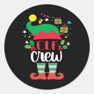 PEGATINA REDONDA ELF CREW