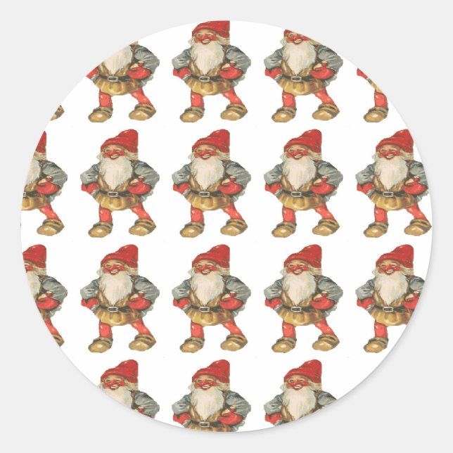 Pegatina Redonda Elf Navidades de Suecia (Anverso)