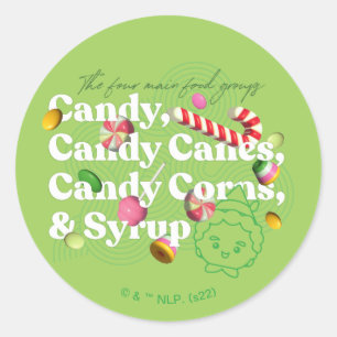 Pegatina Redonda Elf the Movie   Los Cuatro Grupos Principales De A