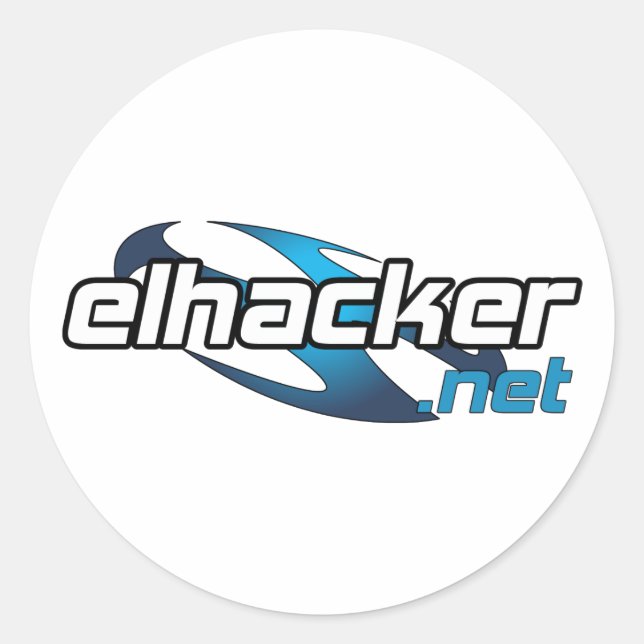 Pegatina Redonda elhacker.net (Anverso)