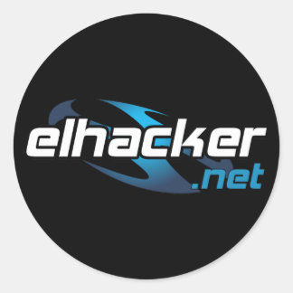 Pegatina Redonda elhacker.net black