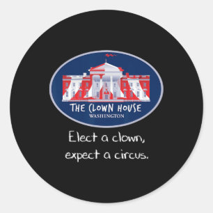 Pegatina Redonda Elige A Un Payaso Anti Trump Resistirte Al Circo E