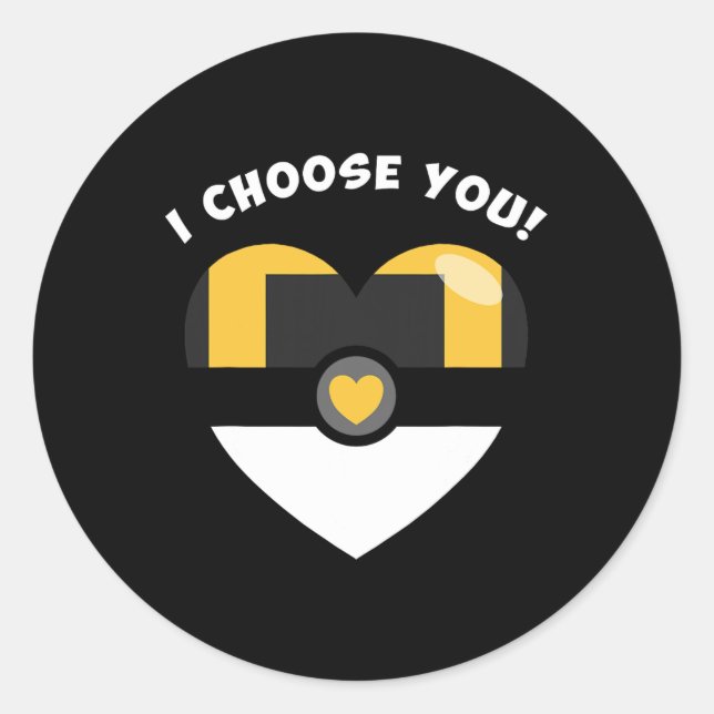 Pegatina Redonda Elige tu parodia de videojuegos de San Valentín (Anverso)