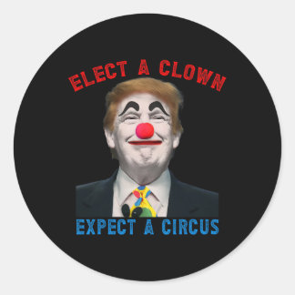 Pegatina Redonda Elige un payaso