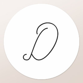 Pegatina Redonda Elija su propia carta | Estilo de letra: Alejandrí