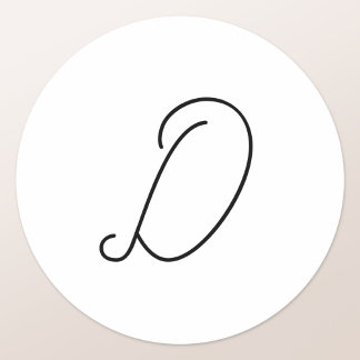 Pegatina Redonda Elija su propia carta | Estilo de letra: Alejandrí