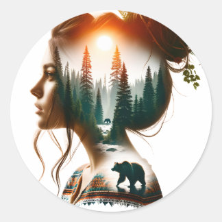 Pegatina Redonda Elijo al Oso