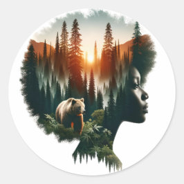 Pegatina Redonda Elijo al Oso