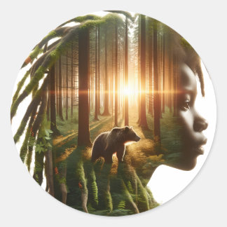 Pegatina Redonda Elijo al Oso