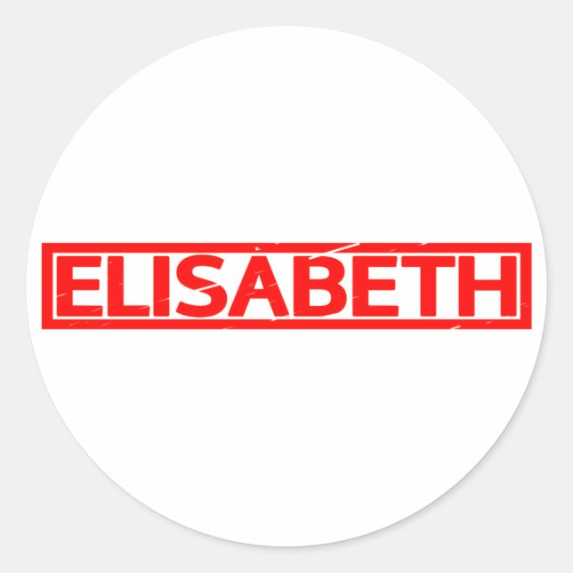 Pegatina Redonda Elisabeth Stamp (Anverso)