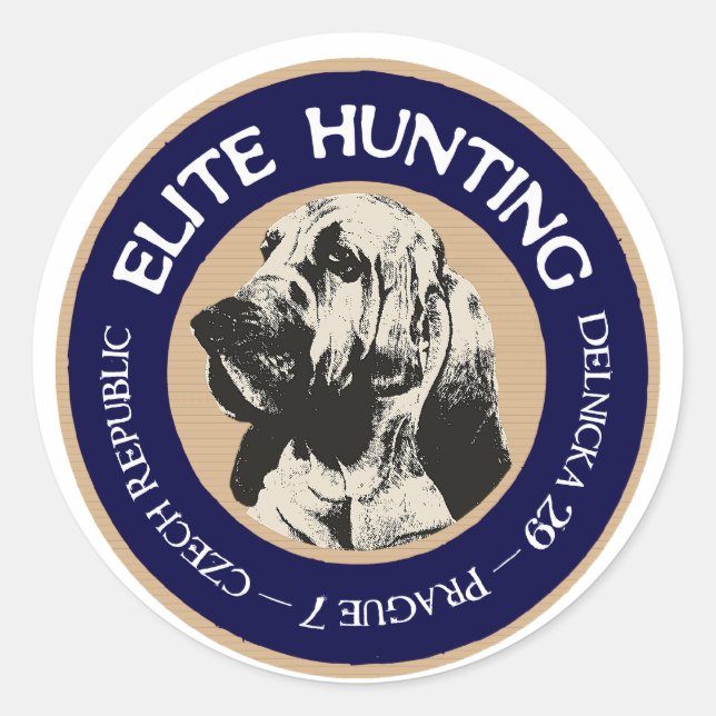 Pegatina Redonda Elite Hunting Hostel (Anverso)