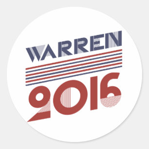 Pegatina Redonda ELIZABETH WARREN 2016 ESTILO DE VENTAJA -.png