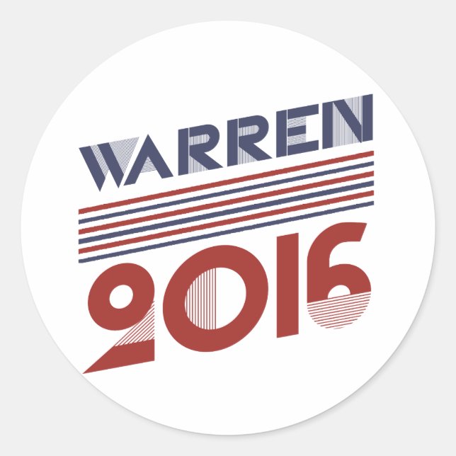 Pegatina Redonda ELIZABETH WARREN 2016 ESTILO DE VENTAJA -.png (Anverso)