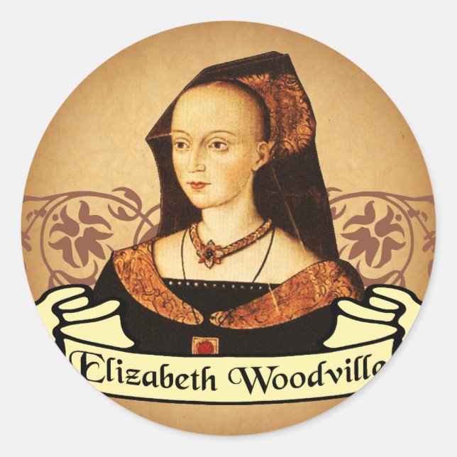 Pegatina Redonda Elizabeth Woodville (Anverso)