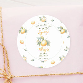 Pegatina Redonda Ella Encontró su Dulce Media Naranja Despedida de 