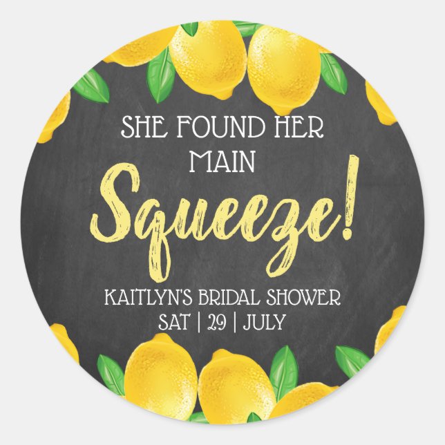 Pegatina Redonda Ella Encontró Su Gran Prensa de Limón Despedida de (Anverso)