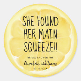 Pegatina Redonda Ella Encontró Su Piel Principal De Limón.