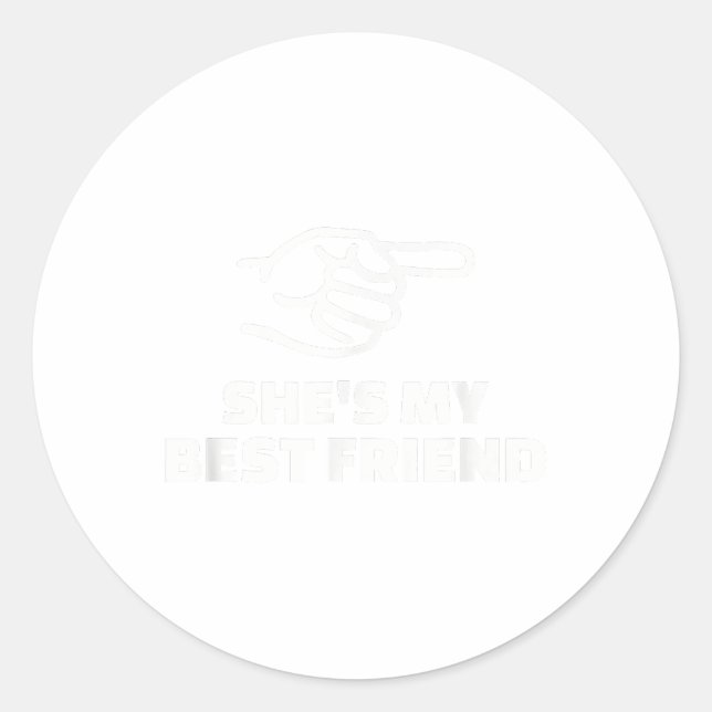 Pegatina Redonda Ella es mi mejor amiga Copy (Anverso)