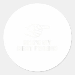 Pegatina Redonda Ella es mi mejor amiga Copy