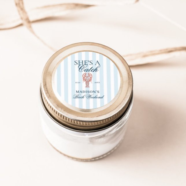 Pegatina Redonda Ella es una soltera langosta codiciada (Subido por el creador)