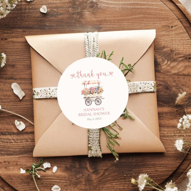 Pegatina Redonda Ella está recién salida del mercado Desayuno nupci (Subido por el creador)