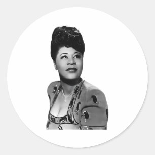 Pegatina Redonda Ella Fitzgerald