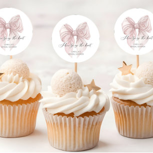 Pegatina Redonda Ella se casa Desayuno de novia 