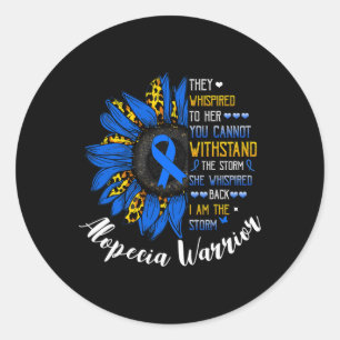 Pegatina Redonda Ella Susurró Que Yo Soy La Tormenta Alopecia Areat