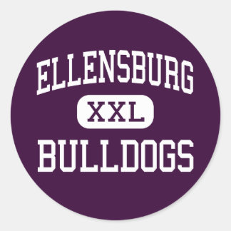 Pegatina Redonda Ellensburg - Bulldoges - Altos - Ellensburg