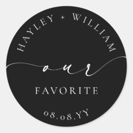 Pegatina Redonda Ellesmere Black Nuestro Favorito