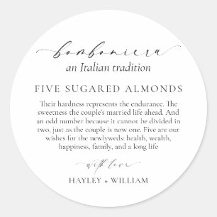 Pegatina Redonda Ellesmere Una Tradición Italiana 5 Almendras De Az