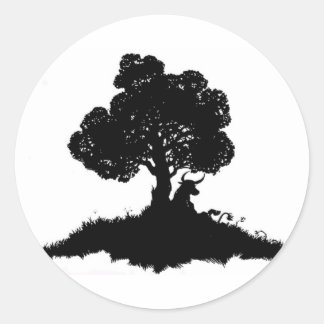 Pegatina Redonda Elliott Smith Tattoo