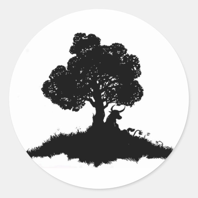 Pegatina Redonda Elliott Smith Tattoo (Anverso)