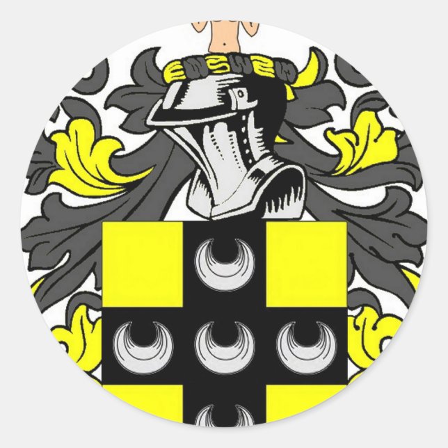 Pegatina Redonda Ellis Coat of Arms (Anverso)