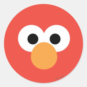 Pegatina Redonda Elmo Big Face